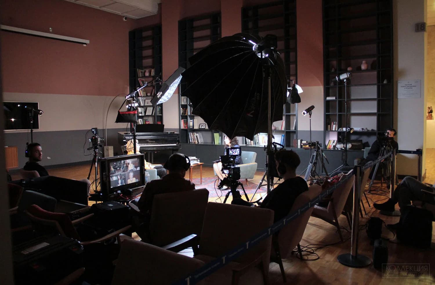 Съёмка интервью в Третьяковской галерее: площадка, освещение, несколько планов съёмки, зона контроля изображения