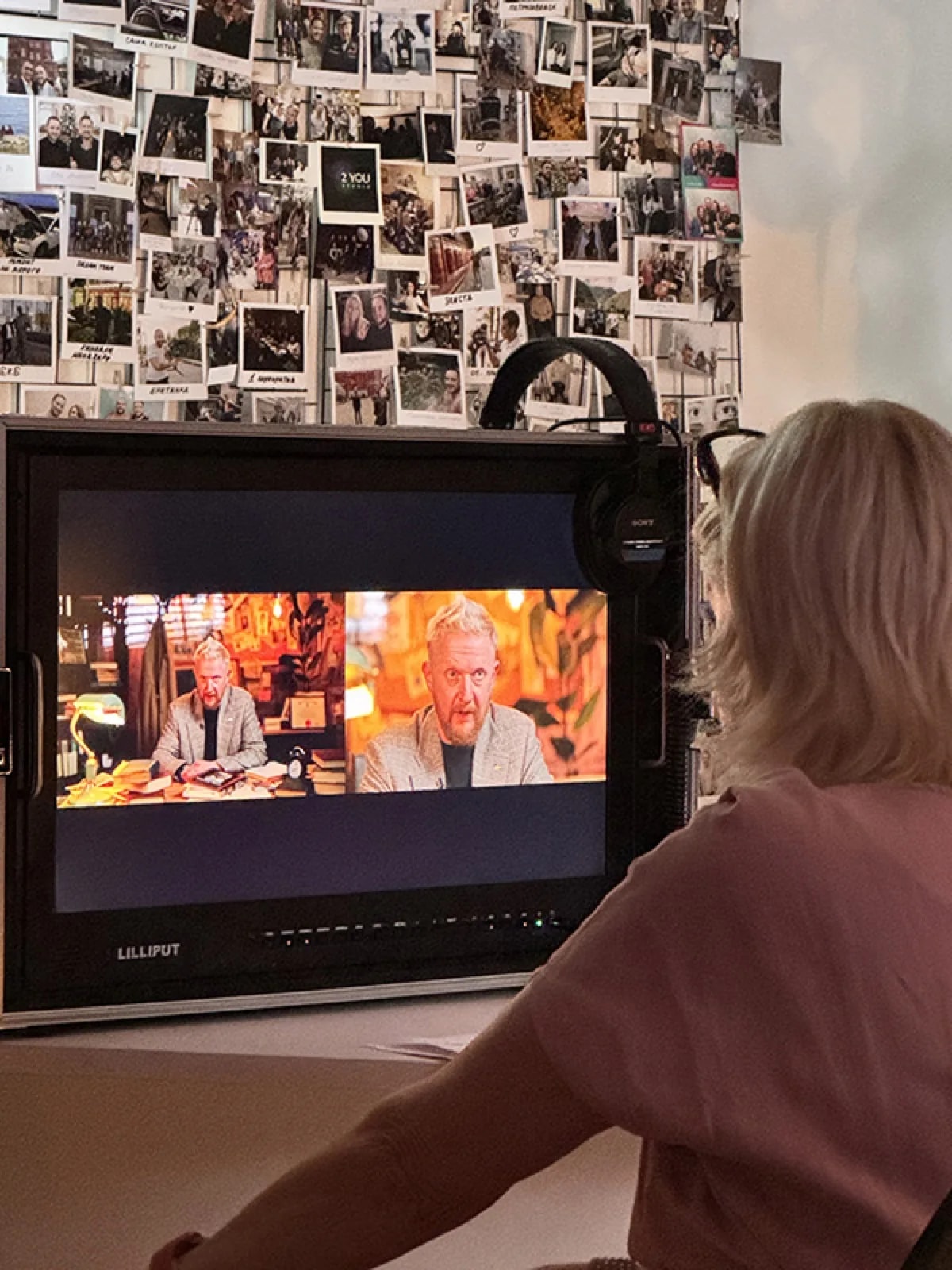 Постановочный кадр с ведущим сериала